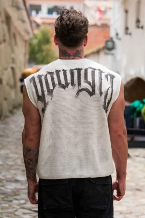 Drop Shoulder Knit Cut-Off