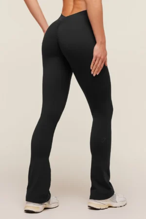 Lifting Dipped Waistband Flared Leggings