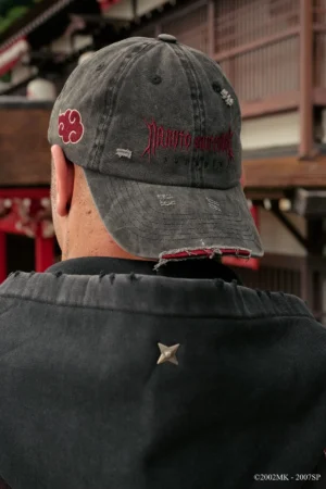 Naruto Washed Dad Hats - Akatsuki Red