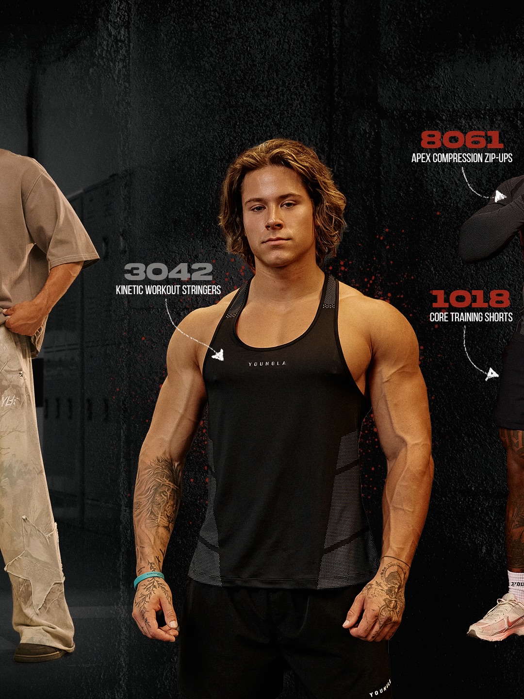 Kinetic Stringers, Apex Zip-Ups y Core Shorts - Preventa YoungLA